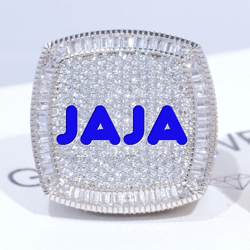 CUSTOM LETTER 3D ICED RING