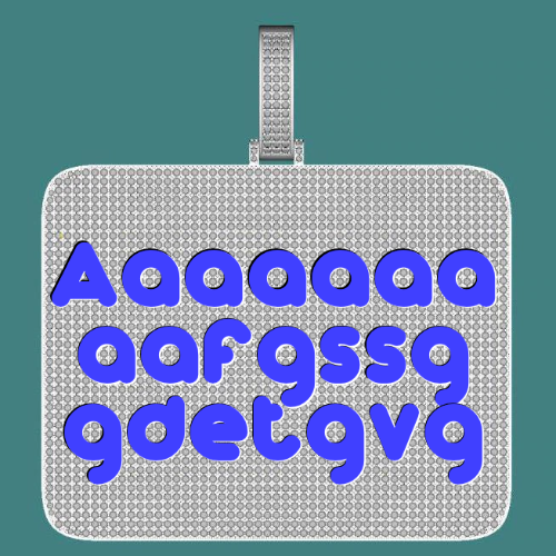CUSTOM LETTER NECKLACE 3D BIG SQUARE