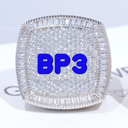 CUSTOM LETTER 3D ICED RING