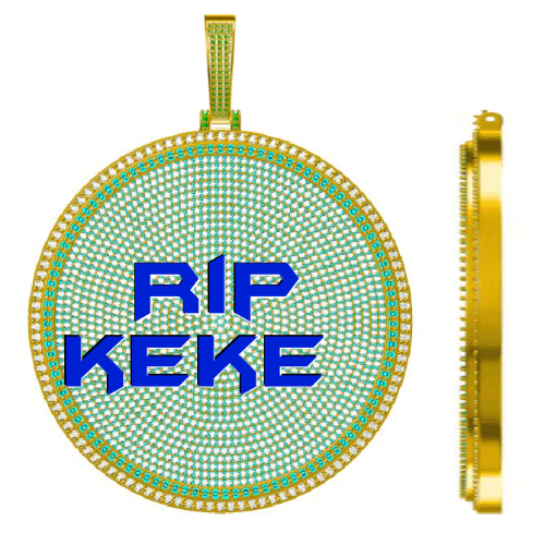 CUSTOM LETTER NECKLACE 3D BIG DISC