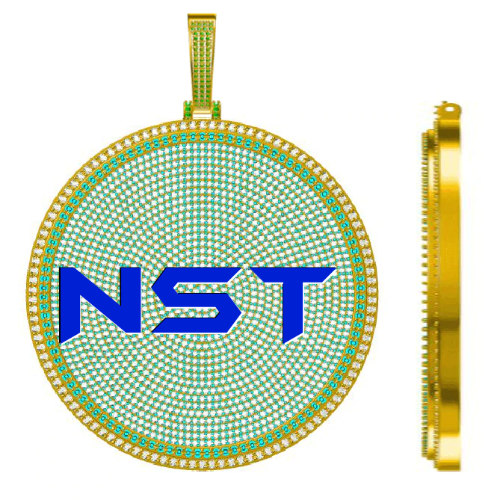 CUSTOM LETTER NECKLACE 3D BIG DISC