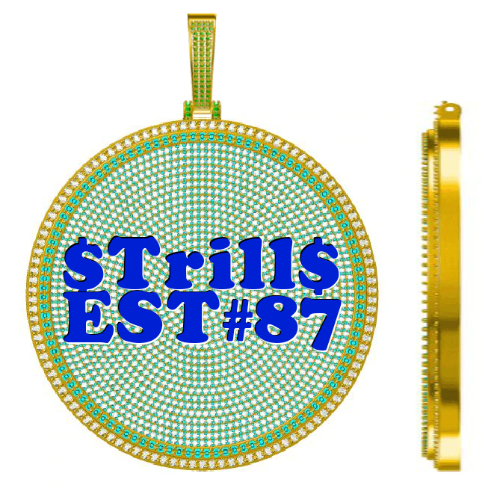 CUSTOM LETTER NECKLACE 3D BIG DISC