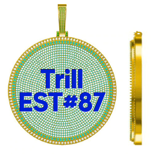 CUSTOM LETTER NECKLACE 3D BIG DISC