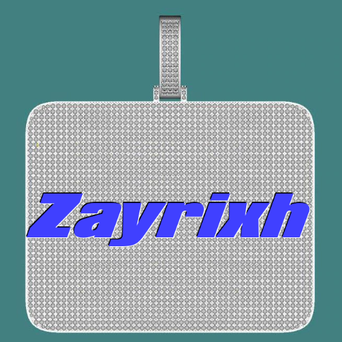 CUSTOM LETTER NECKLACE 3D BIG SQUARE