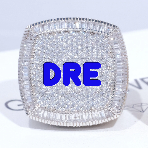 CUSTOM LETTER 3D ICED RING