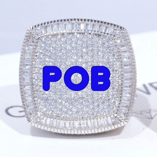 CUSTOM LETTER 3D ICED RING