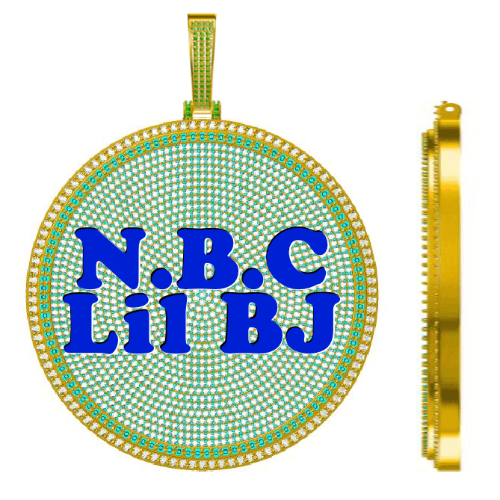 CUSTOM LETTER NECKLACE 3D BIG DISC