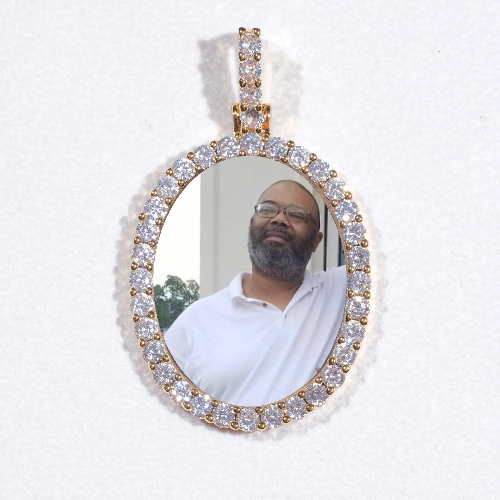 3D Oval Custom Picture Pendant