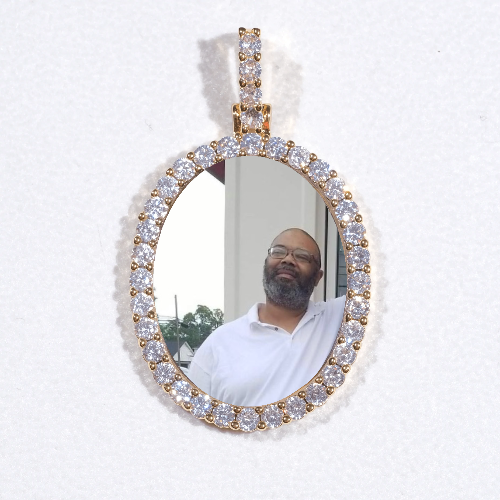 3D Oval Custom Picture Pendant