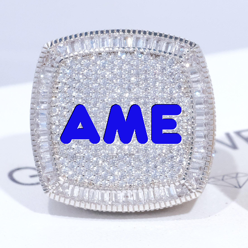 CUSTOM LETTER 3D ICED RING