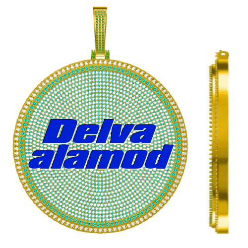 CUSTOM LETTER NECKLACE 3D BIG DISC