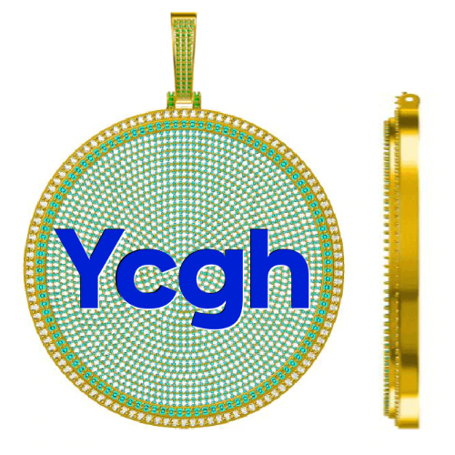 CUSTOM LETTER NECKLACE 3D BIG DISC