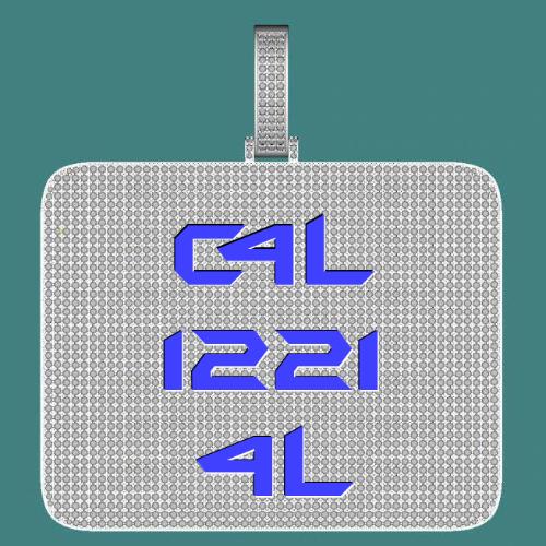 CUSTOM LETTER NECKLACE 3D BIG SQUARE