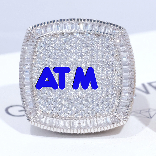 CUSTOM LETTER 3D ICED RING
