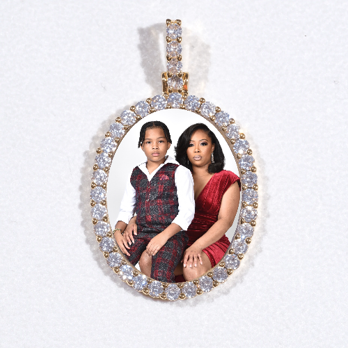 3D Oval Custom Picture Pendant