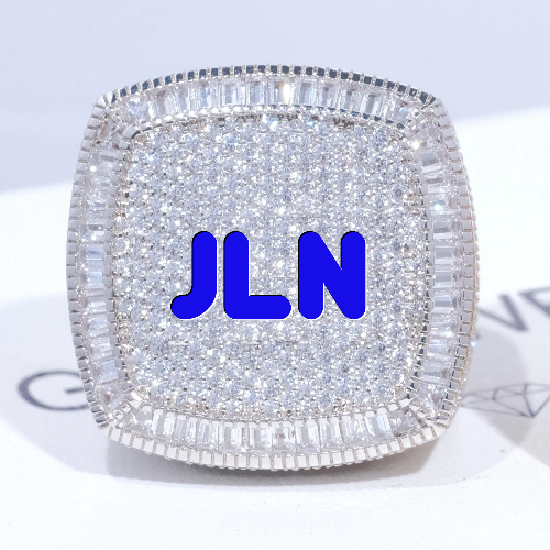 CUSTOM LETTER 3D ICED RING