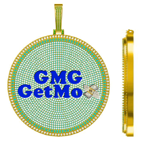 CUSTOM LETTER NECKLACE 3D BIG DISC