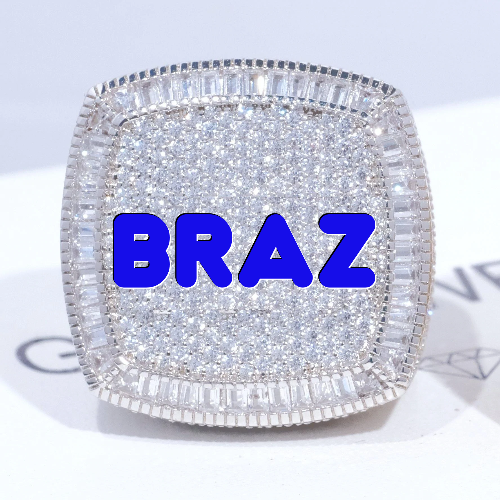 CUSTOM LETTER 3D ICED RING