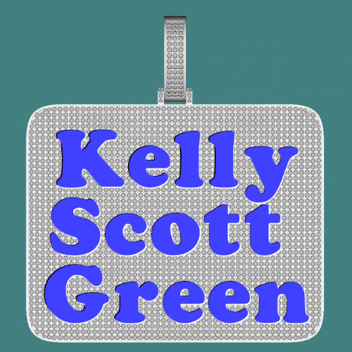 CUSTOM LETTER NECKLACE 3D BIG SQUARE