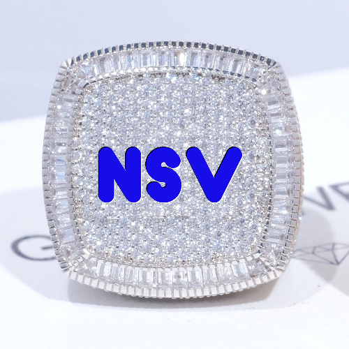 CUSTOM LETTER 3D ICED RING