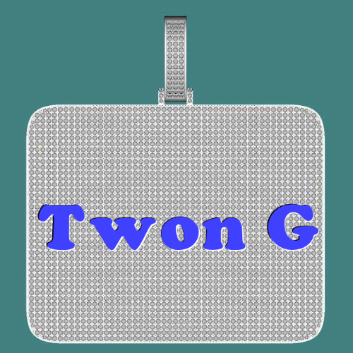 CUSTOM LETTER NECKLACE 3D BIG SQUARE