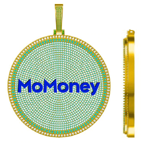 CUSTOM LETTER NECKLACE 3D BIG DISC