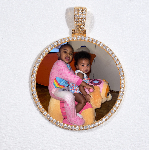 MEDIUM 3D CIRCLE CUSTOM PICTURE PENDANT