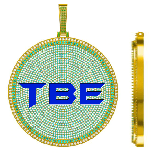 CUSTOM LETTER NECKLACE 3D BIG DISC