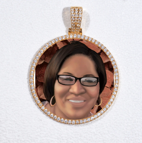 MEDIUM 3D CIRCLE CUSTOM PICTURE PENDANT