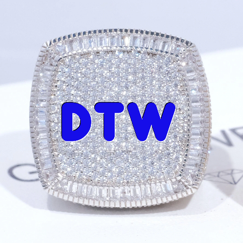 CUSTOM LETTER 3D ICED RING
