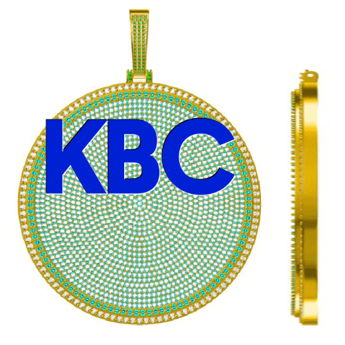 CUSTOM LETTER NECKLACE 3D BIG DISC