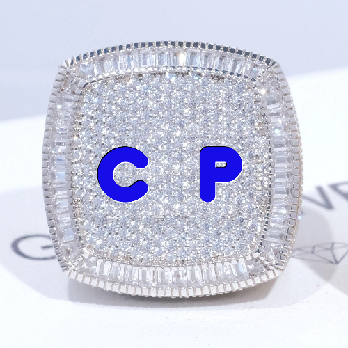 CUSTOM LETTER 3D ICED RING