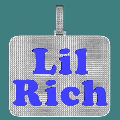 CUSTOM LETTER NECKLACE 3D BIG SQUARE
