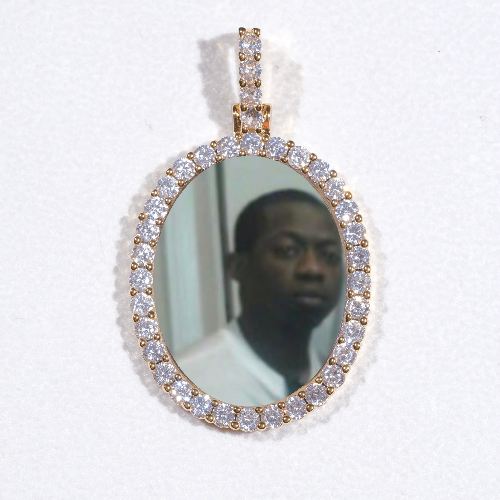 3D Oval Custom Picture Pendant