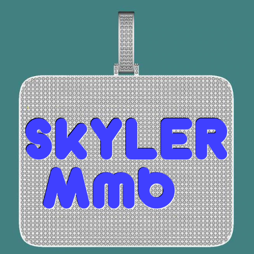 CUSTOM LETTER NECKLACE 3D BIG SQUARE