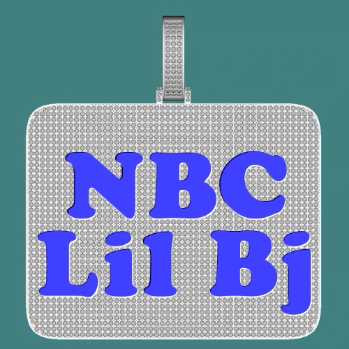 CUSTOM LETTER NECKLACE 3D BIG SQUARE