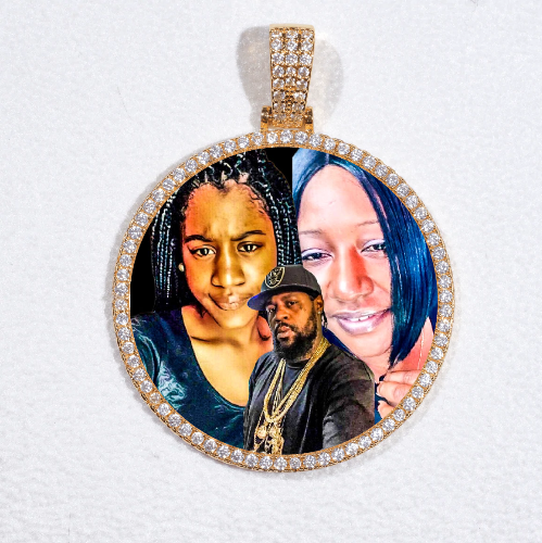 MEDIUM 3D CIRCLE CUSTOM PICTURE PENDANT