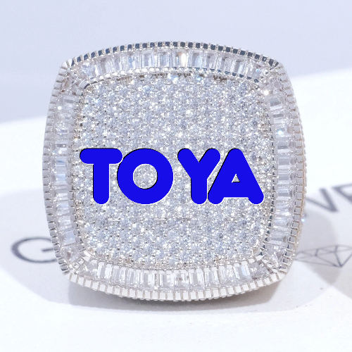 CUSTOM LETTER 3D ICED RING