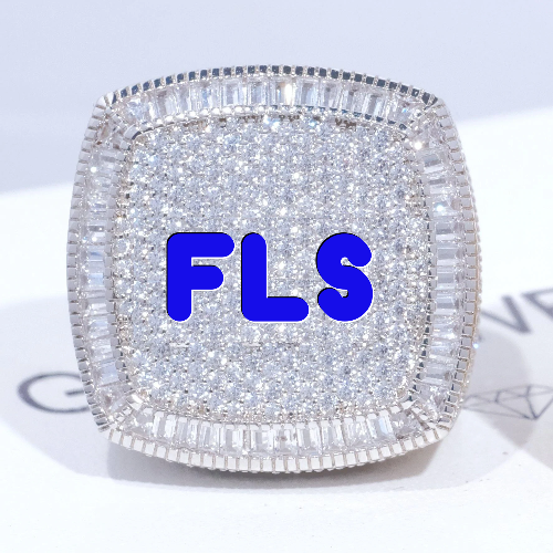 CUSTOM LETTER 3D ICED RING
