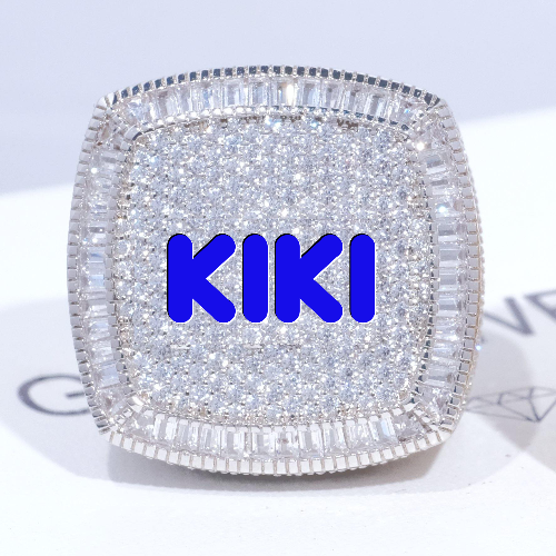 CUSTOM LETTER 3D ICED RING