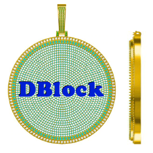 CUSTOM LETTER NECKLACE 3D BIG DISC