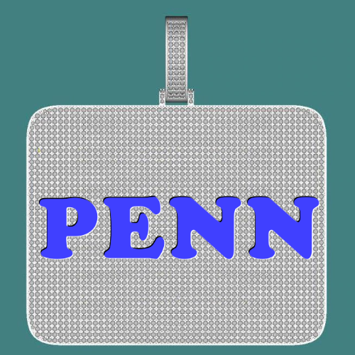 CUSTOM LETTER NECKLACE 3D BIG SQUARE