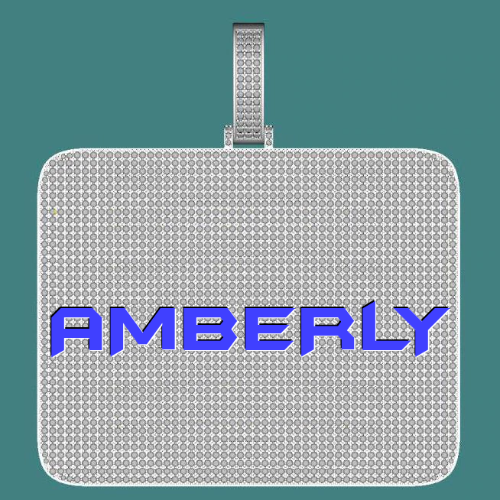 CUSTOM LETTER NECKLACE 3D BIG SQUARE