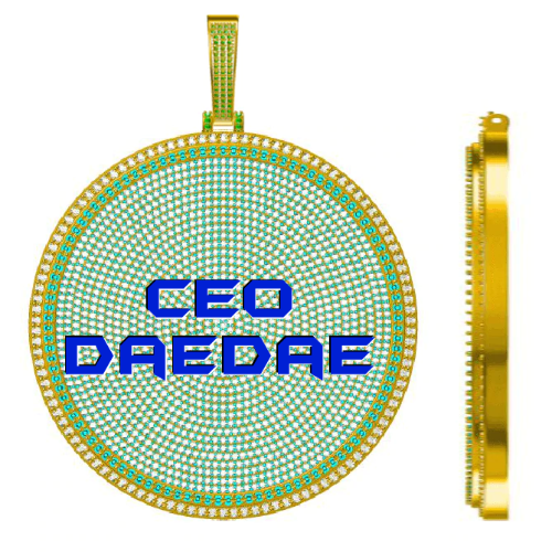 CUSTOM LETTER NECKLACE 3D BIG DISC