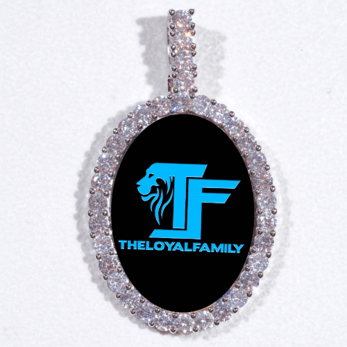 Large 3D Oval Custom Picture Pendant