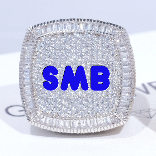 CUSTOM LETTER 3D ICED RING