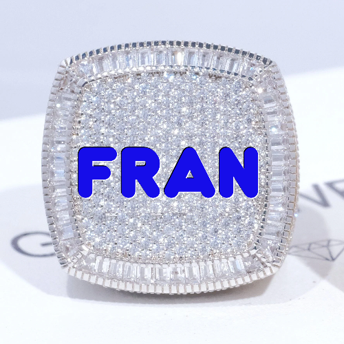 CUSTOM LETTER 3D ICED RING