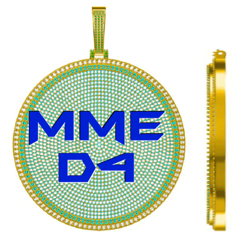CUSTOM LETTER NECKLACE 3D BIG DISC