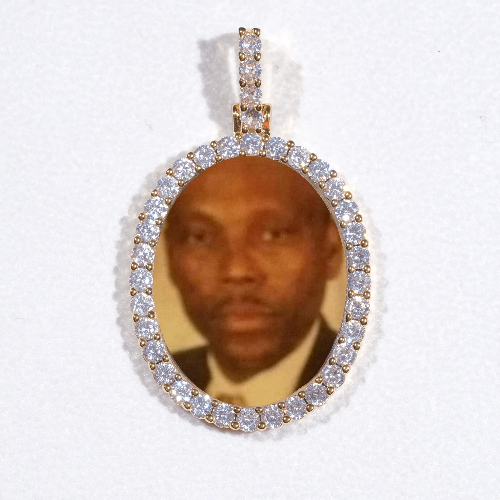 3D Oval Custom Picture Pendant