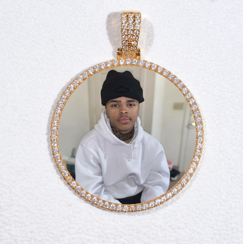 MEDIUM 3D CIRCLE CUSTOM PICTURE PENDANT